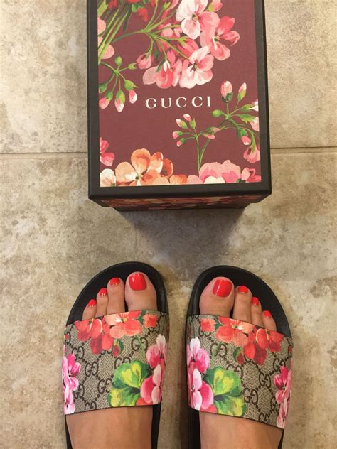 gucci bloom slides serial number|gucci floral slides outfit.